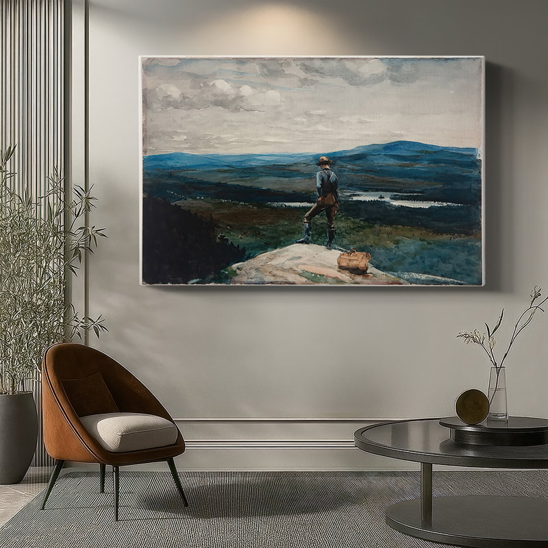 Vue depuis la montagne (ou le guide) - Winslow Homer - Toile tendue avec châssis - c. 1890, 40 x 60