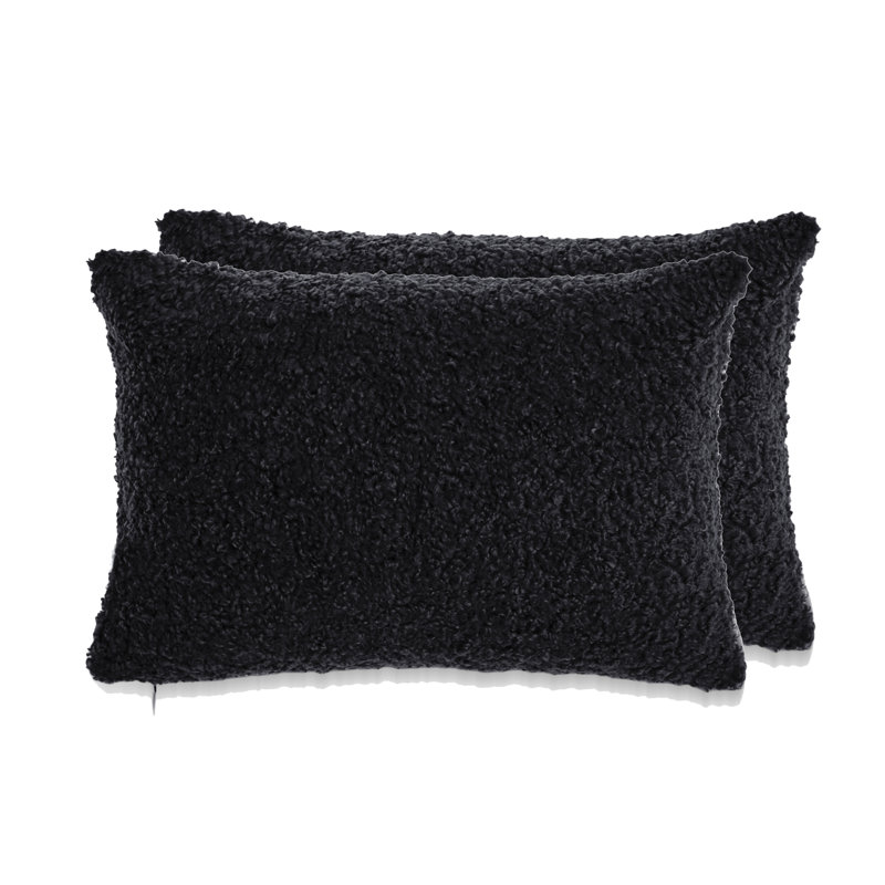 Housse de coussin FRENCH BOUCLE, Noir