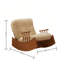 Modern Upholstered Solid Wood Rocking Chair