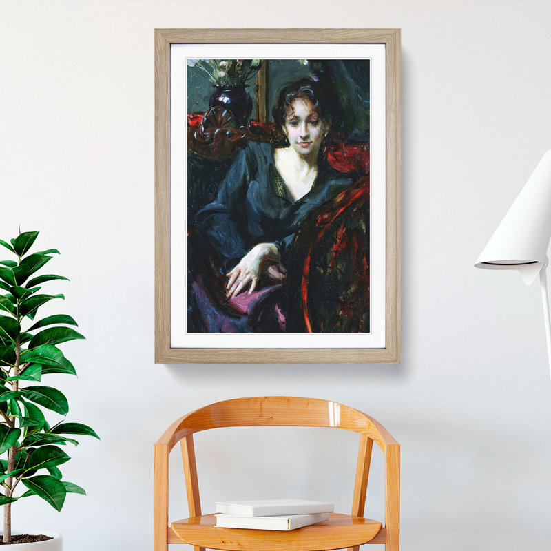 Isabella Stewart Gardner by John Singer Sargent - Picture Frame Painting, Oak, 36cm H x 27cm W x 2cm D