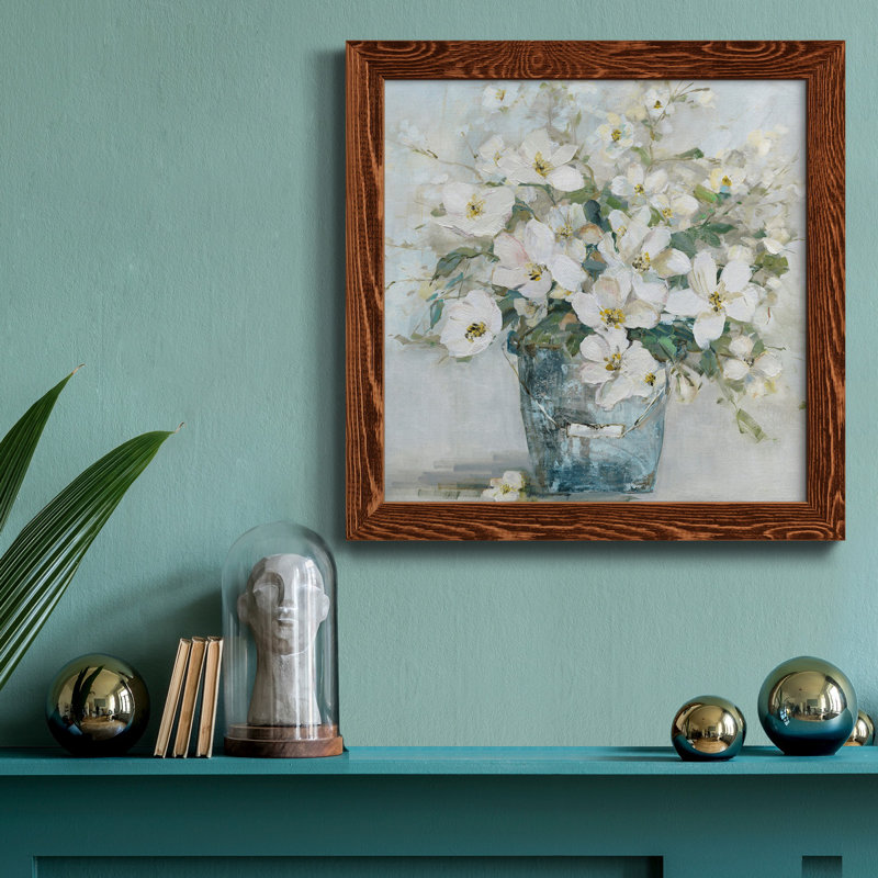 «Blue Dance I», peinture sur toile encadrée, H 34,5 po x l 34,5 po x P 1 po, Érable encadré