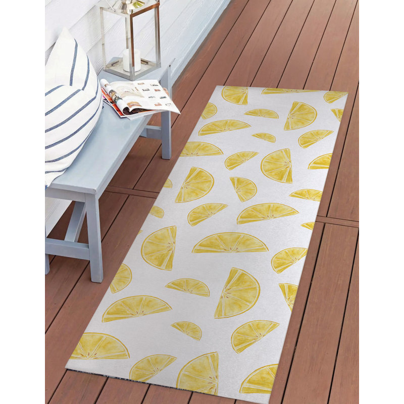 Tapis d'été Summer Lemon, Tapis de couloir 2 pi 6 po x 8 pi