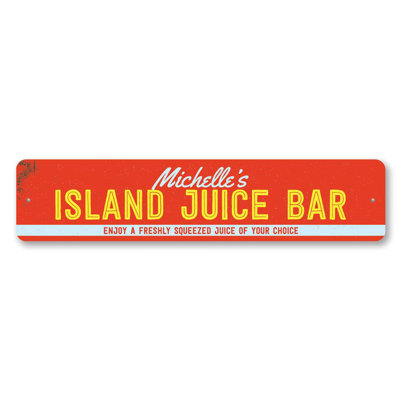 Island Juice Bar Custom Aluminum Sign