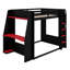 Lit superposé de jeu avec bureau, tablettes de rangement, ports USB et lumières DEL-130833403