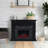 Cambridge Sofia 53-in. Electric Fireplace Mantel with Marble Inlay and Log Display-136098084
