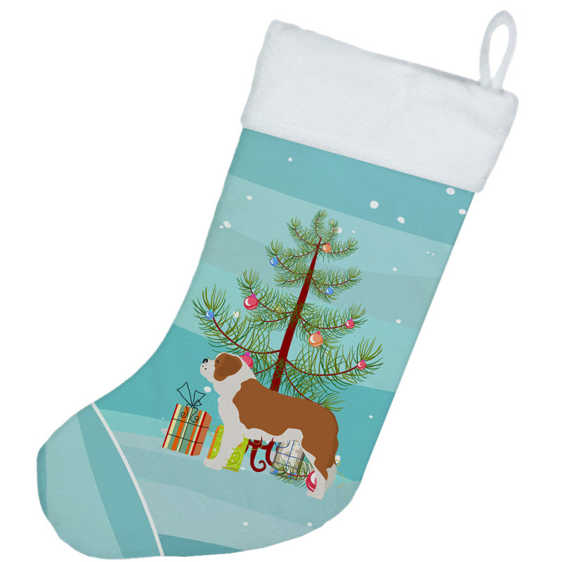 Chaussette de noël joyeux de noël, Saint-Bernard