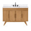 Taylor 48 in. Single Natural Teak Bathroom Vanity with Engineered Stone Top