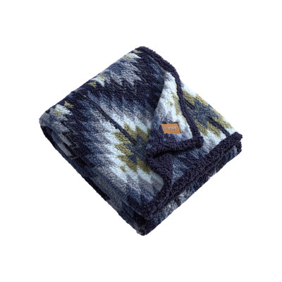 Wrangler Printed Plush Sherpa Throw Blankets