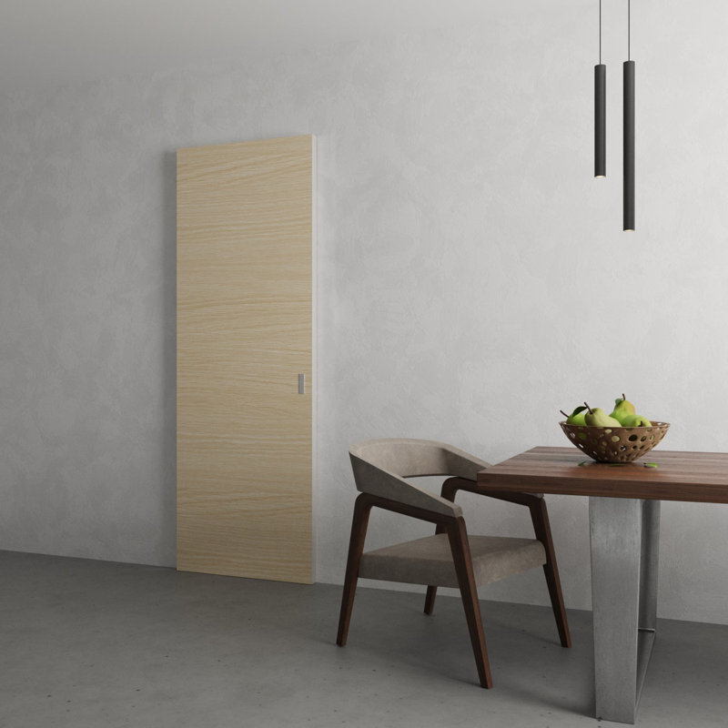 Grange cachée avec bords argentés Planum 0010, 42 po x 96 po, Chêne clair