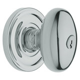 Keyed Egg Knob with Classic Rose