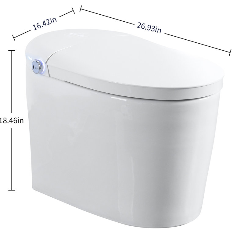 Smart Toilet, Built - In Bidet, Auto Open/Close, Automatic Flushing, Heated Seat, Bubble Wash, Multiple Wash Modes, Night , Digital Display, Foot Operated Sensor, Emergency Battery Back Up, Nozzle