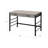 Disho  Light Weathered Oak & Black Finish Writing Desk W/USB