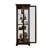 Locking Slide Door 5 Shelf Curio Cabinet in Deep Cherry Brown