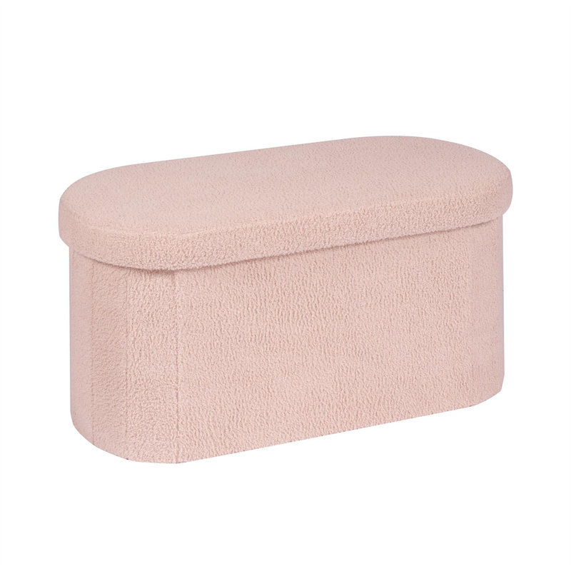 74cm Wide Footstool Ottoman, Pink