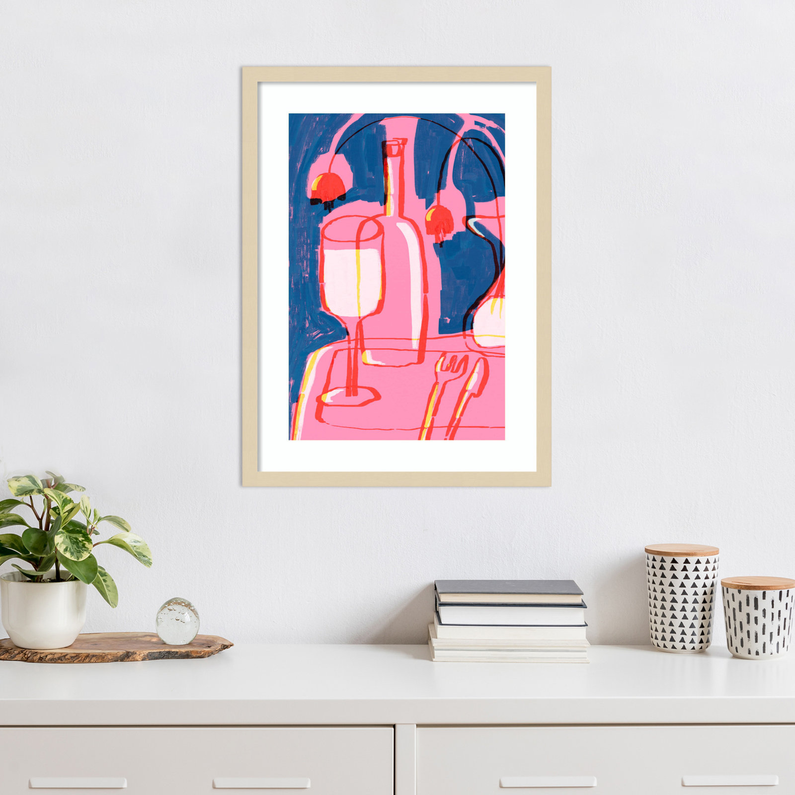 Galya "Neon Still Life No. 4" Print, Brown, 25" H x 19" W