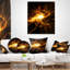 Explosion de feu en noir - coussin imprimé abstrait-89823824-29366417