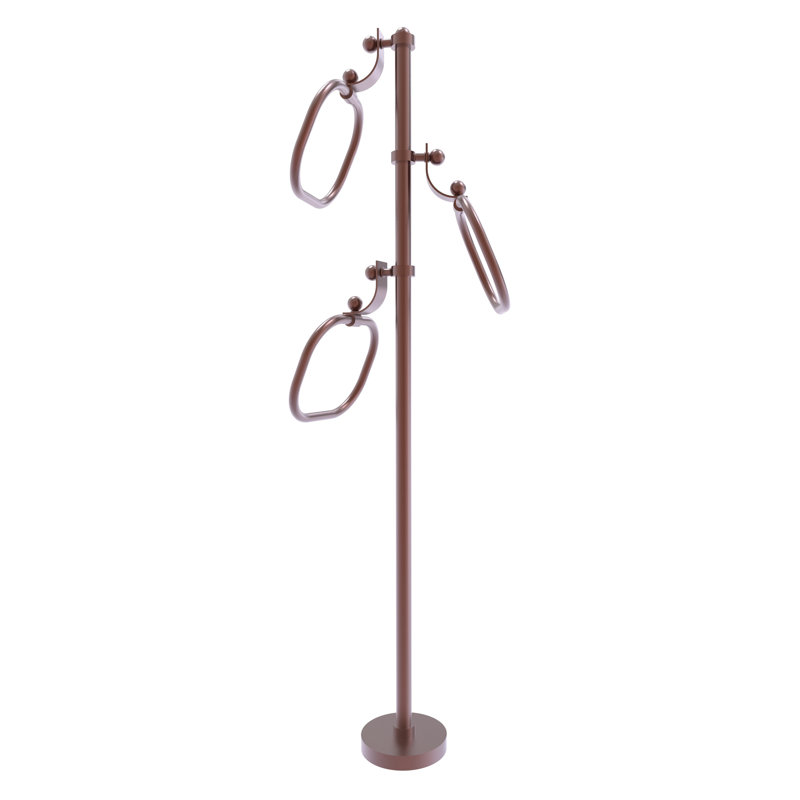 Porte-serviettes sur pied Gober, Cuivre antique