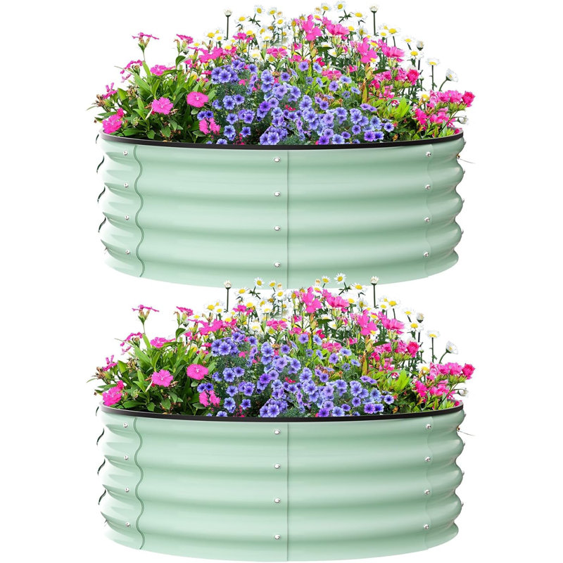 Lit de jardin surélevé, lits surélevés rectangulaires pour plantes, légumes et fleurs, lits de jardin surélevés rectangulaires en métal galvanisé