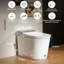 Toilette intelligente avec bidet intégré, capteur de siège pleine grandeur, distributeur de mousse et ouverture / fermeture automatique, chasse d'eau sans pression 1000G, lavage à l'oxygène par spa, capteur de pied, toilette intelligente avec siège chauffant et télécommande