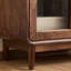 Commode d'appoint multifonctionnelle en noyer noir
