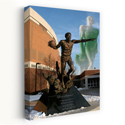 Statue of Earvin 'Magic' Johnson Jr. Sparty Magic Michigan State Spartans Michigan USA 1 Piece Wrapped Canvas Wall Art