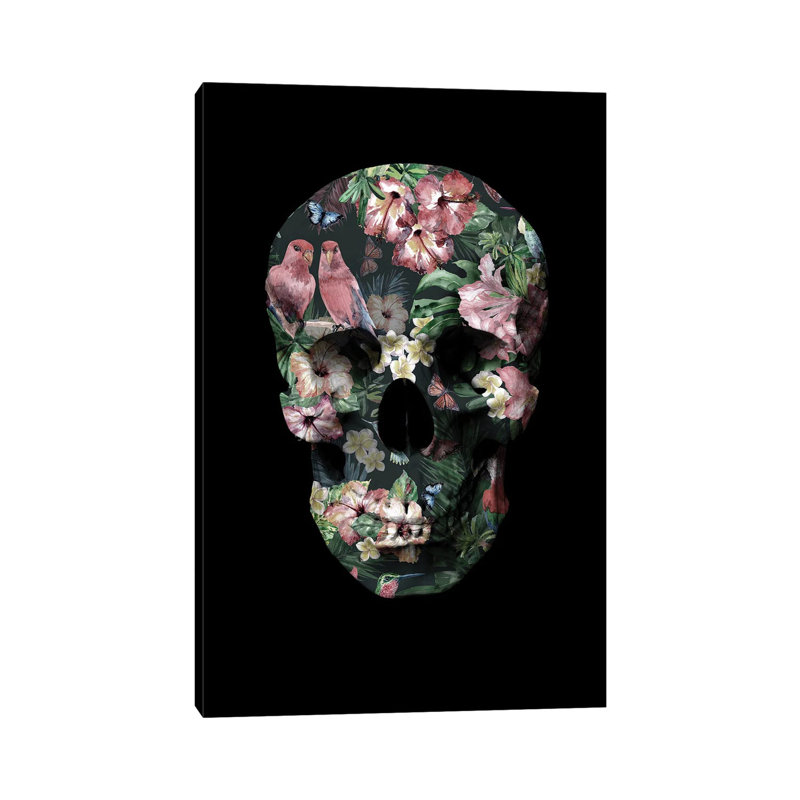 Tropic Skull by Design Fabrikken - Wrapped Canvas Gallery-Wrapped Canvas Giclée, 20.32 cm H x 30.48 cm W