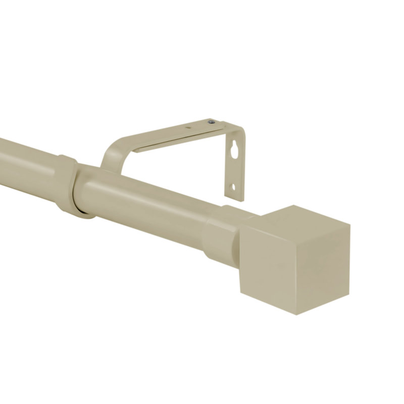 Tringle à rideaux simple Zaytoune Wright, l 84 po à 120 po, Blanc français