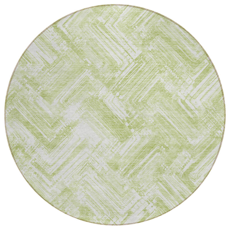Abstract Indoor / Outdoor Rug, Round 8'
