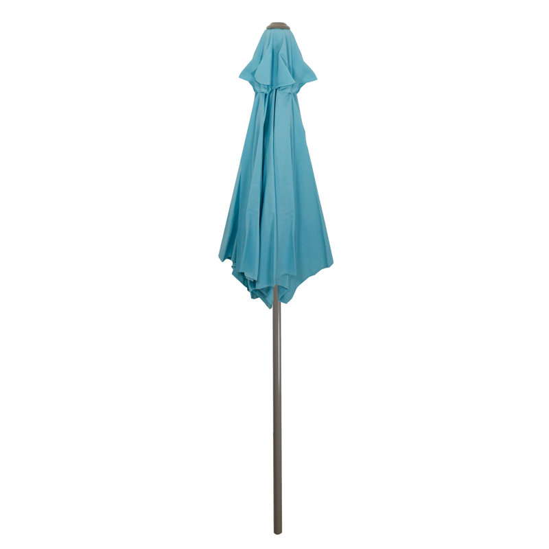 Parasol de marché d'extérieur 6,5 pi avec manivelle - bleu turquoise