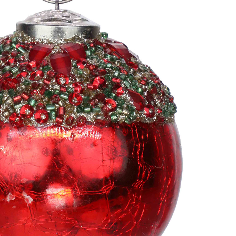Ornement en forme de boule de verre classique intemporel