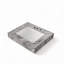 Comptoir en pierre frittée gris clair de 24 pouces et lavabo en céramique encastré avec trois trous prépercés pour robinetterie standard-134796050