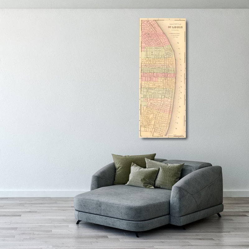 Chicago Street Map, vers 1895, H 40 po x l 16 po