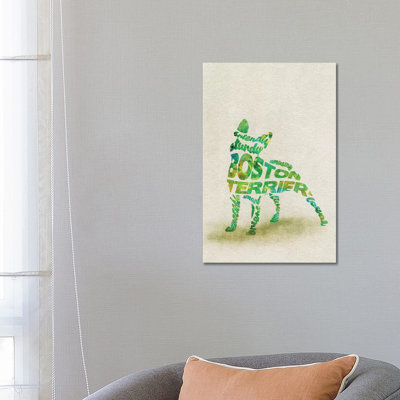 Boston Terrier by Ayse Deniz Akerman - Wrapped Canvas Panoramic Print