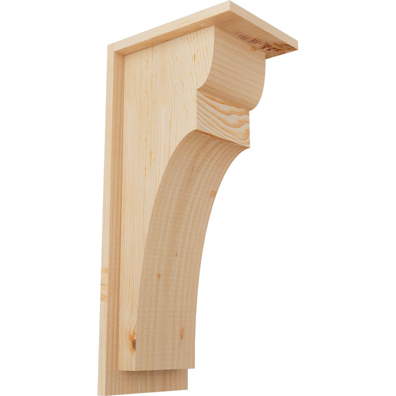 Yorkshire Yorktown avec plaque arrière, H 22 po x l 7,5 po x P 10 po, Sapin de Douglas, Lisse