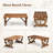 38.5-Inch Dark Brown Half-Wheel Style Fir Wood Bench