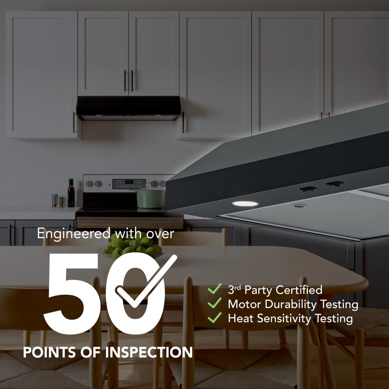 Broan-NuTone 42-Inch Under Cabinet Range Hood, ENERGY STAR, 350 Max Blower CFM,, Black