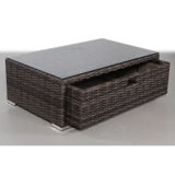 Wicker Fully assembled Storage Coffee Table - Brown