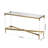Rolands 52'' Glass Top Console Table