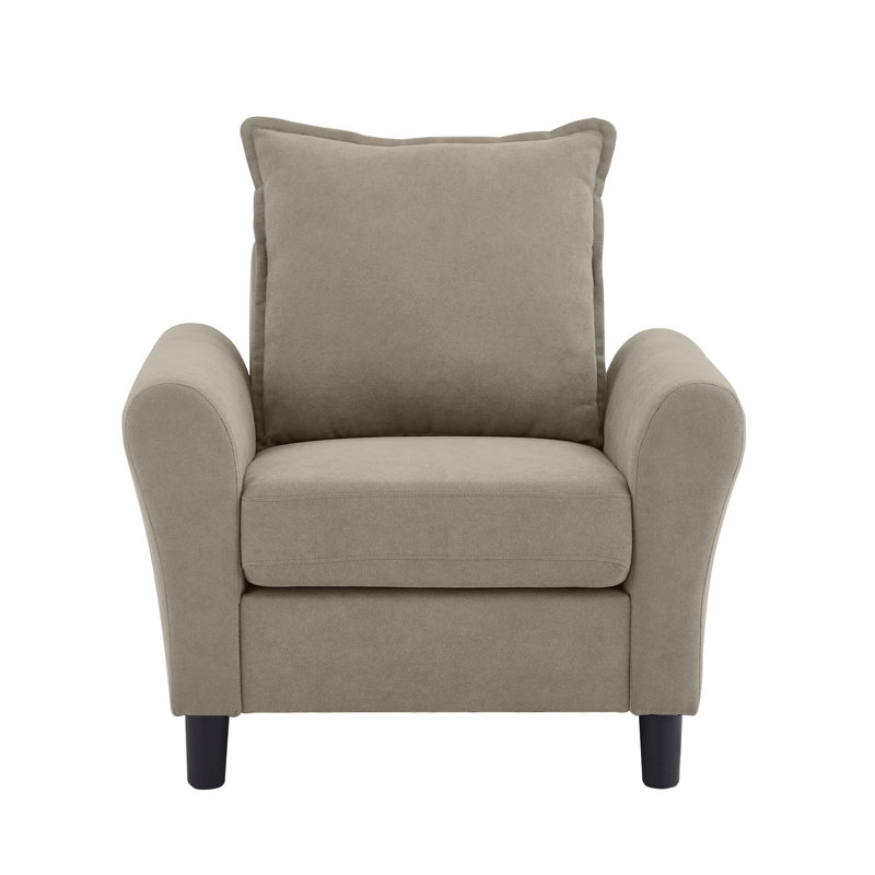 Danaysha 34.65" W Comfy Accent Armchair, Beige