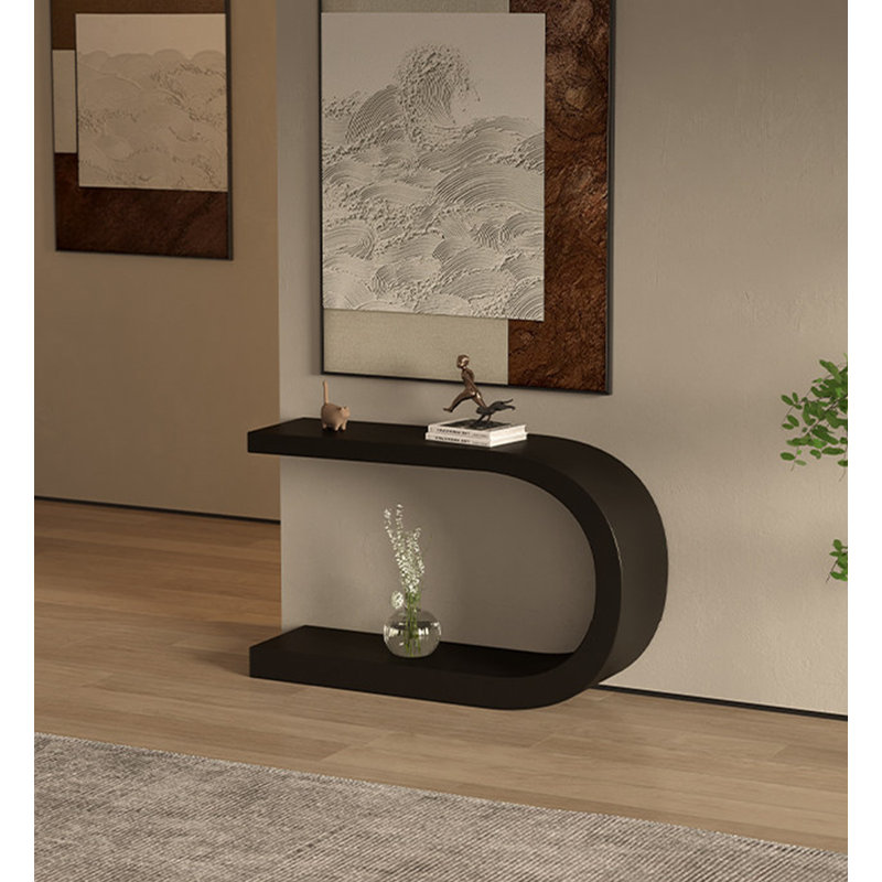 Console Minimalist, 29.5" H x 47.2" W x 11.8" D, Noir, Black, Noir