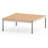Brothir 39.4'' Wood Top Square Coffee Table with Stainless Steel Base 3 Min to Assemble-342531894