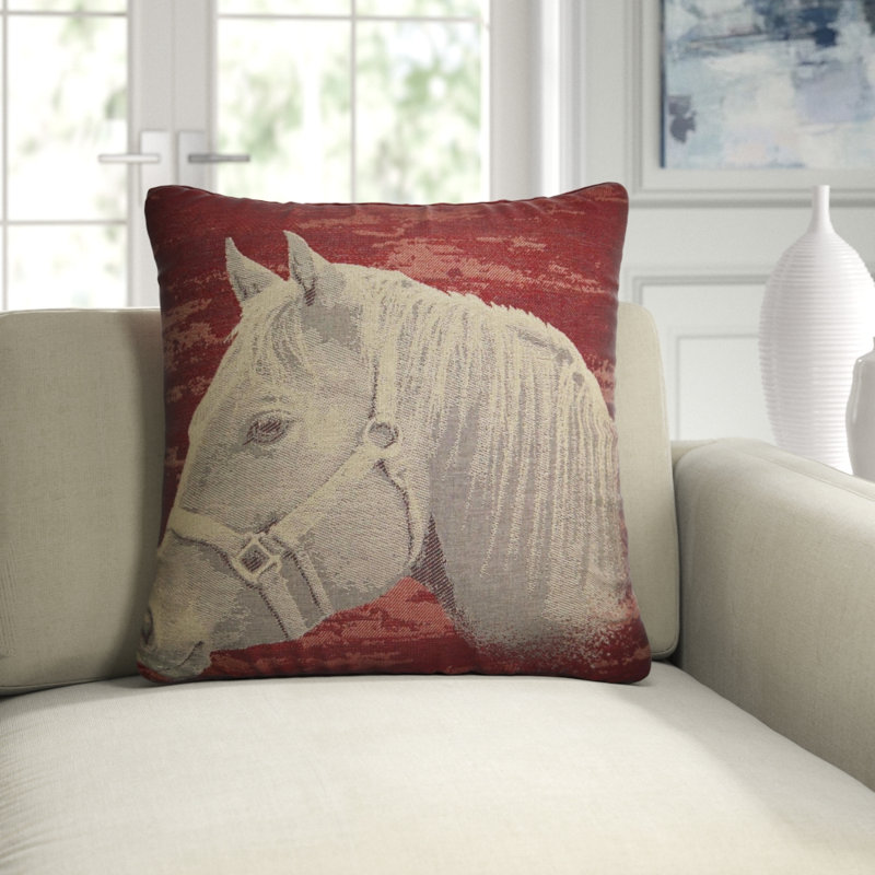 Mister Ed Square Pillow Cover & Insert, Red