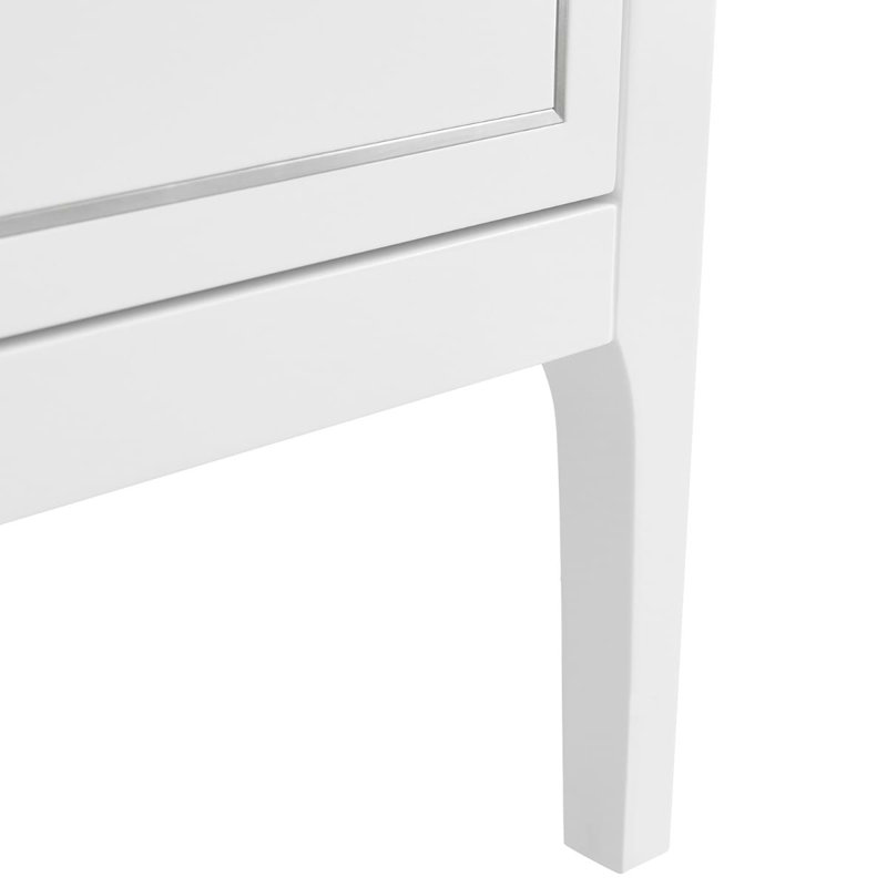 Province 30" Freestanding Standard Single Bathroom Vanity with Top, White, Silver