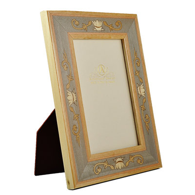 Woodbranch Gray and Yellow Single Picture Frame