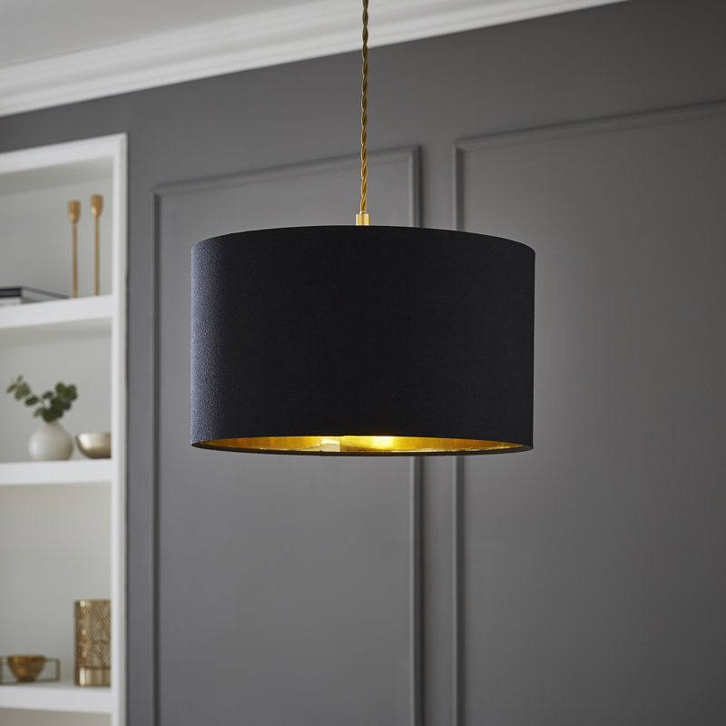 Reni Drum Lighting Shade ( Spider ) in Black, 15cm H x 25cm W x 25cm D