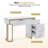 Makeup Vanity Desk with Wall Mount Mirror, Styling Dressing table