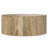 Millbury 36"W Solid Mango Wood Contemporary Round Drum Coffee Table, Fully Assembled-2144552605