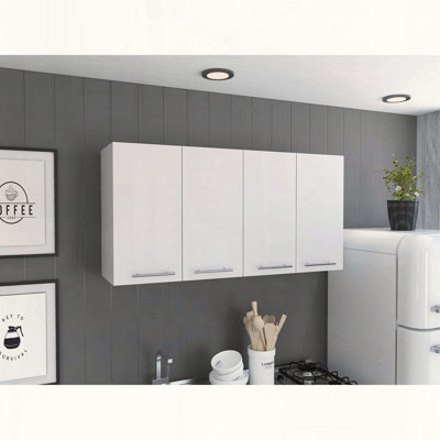 Wall Mounted Double Cabinet with Dish Rack