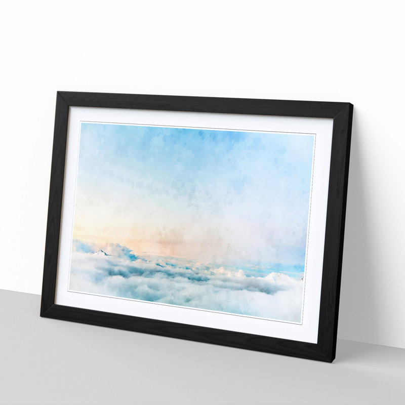 Peak of a Mountain - Picture Frame Graphic Art Print, 24cm H x 33cm W x 2cm D, Black