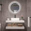 Miroir de salle de bain simple à DEL en cristal poli pour salle de bain-1633259225